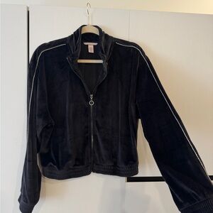 Victoria’s Secret Women's Black Velvet Rhinestone Jacket Size Large
